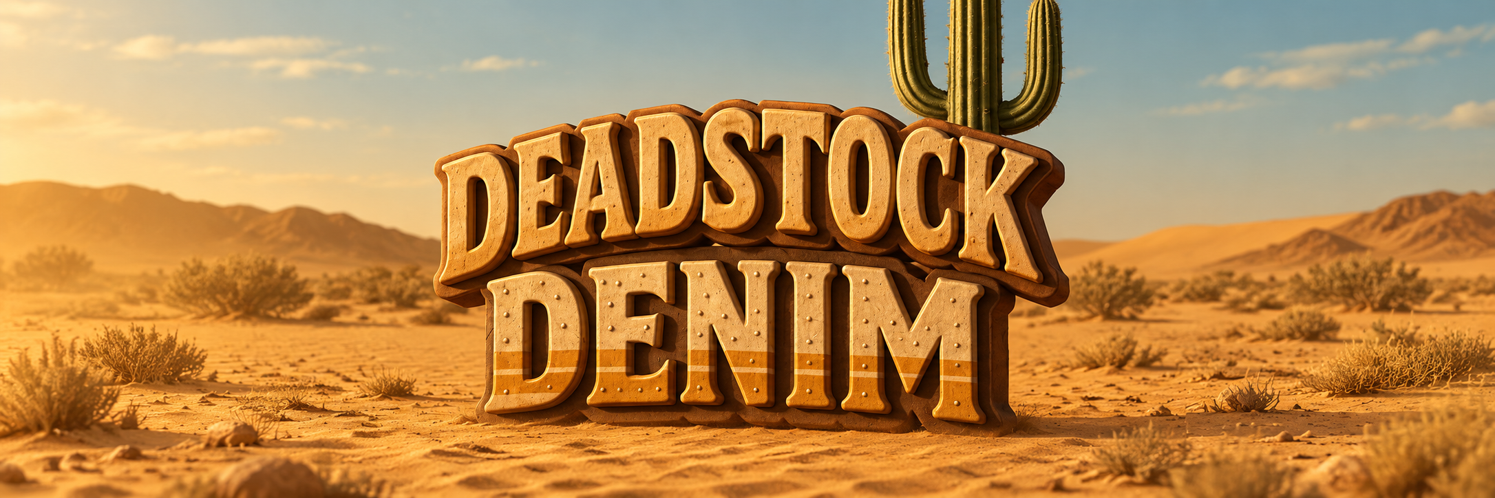 Deadstock Denim desert sign