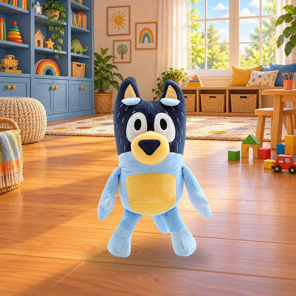 Bandit 28 cm plush in a playful family room