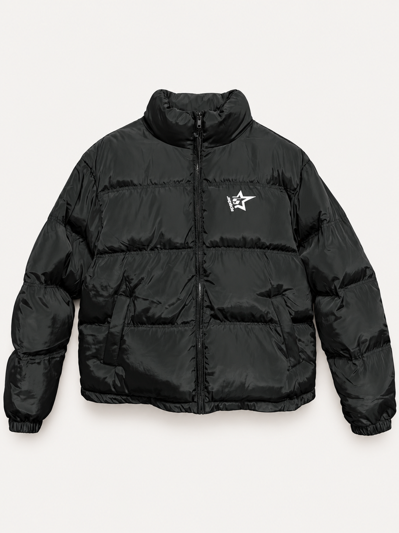 Sp5der Worldwide Black Puffer Jacket