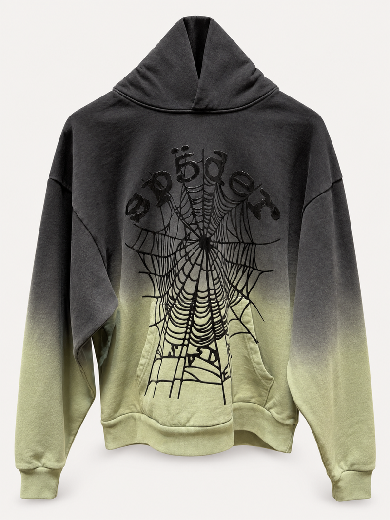 Sp5der Green Black Gel Pullover Hoodie 2026