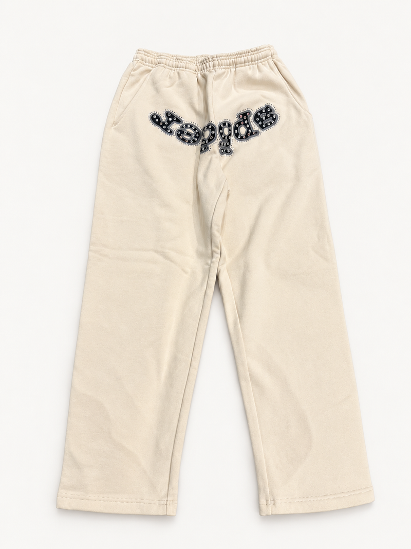 Sp5der Cream Stone Sweatpants