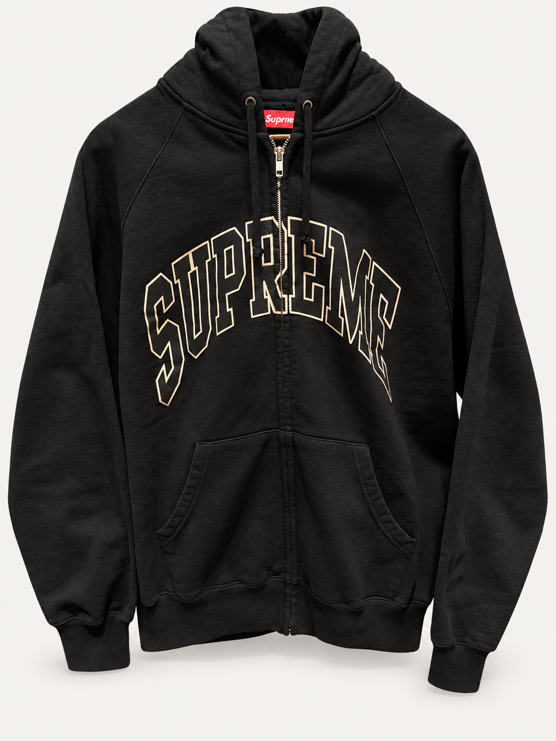Supreme Raglan Black Zip Hoodie 2026