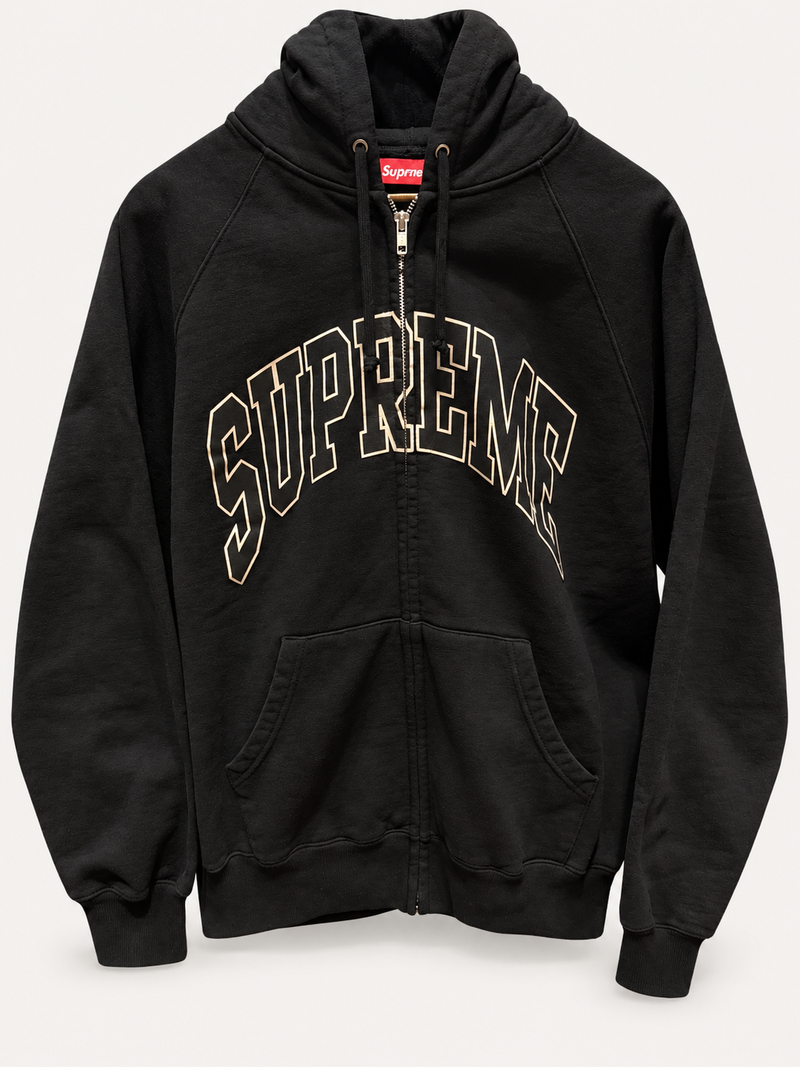 Supreme Raglan Black Zip Hoodie 2026