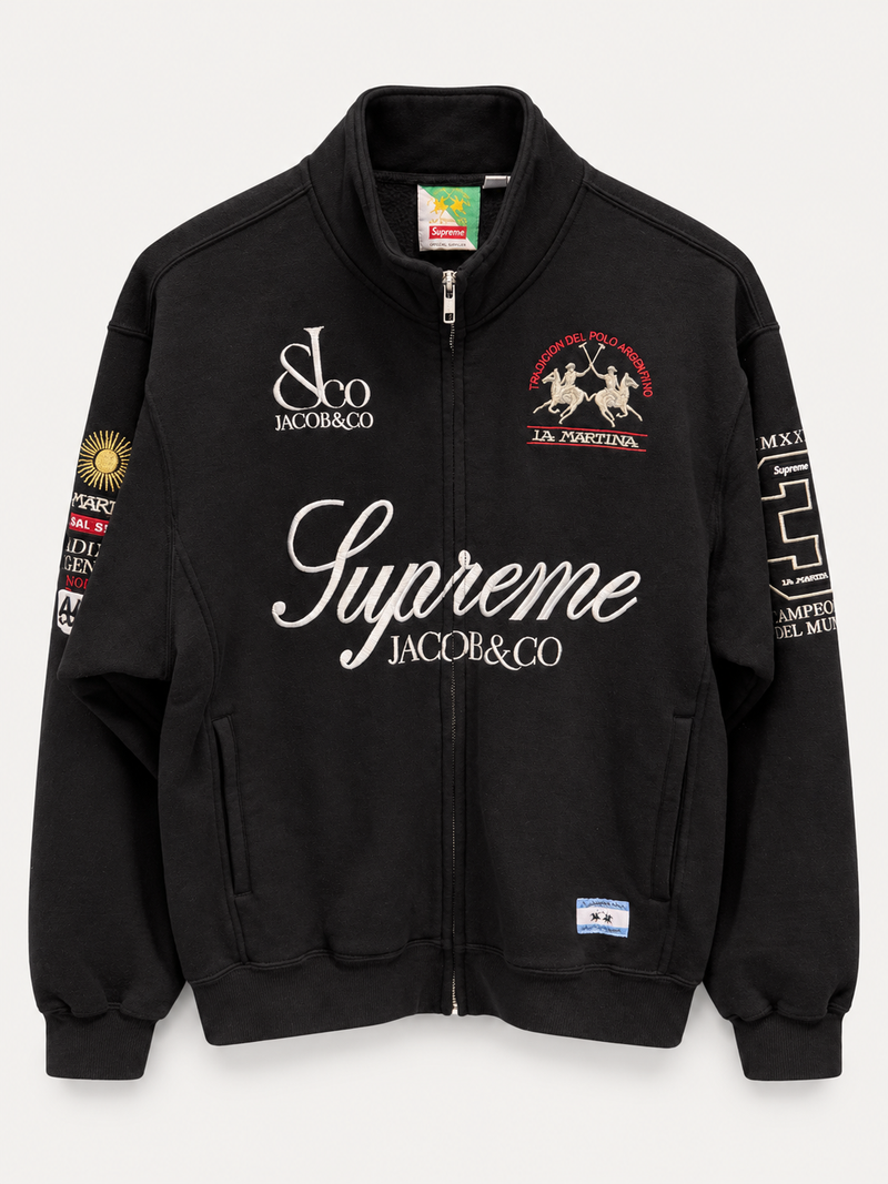 Supreme La Martina Jacob and Co Black Zip Sweatshirt SS26