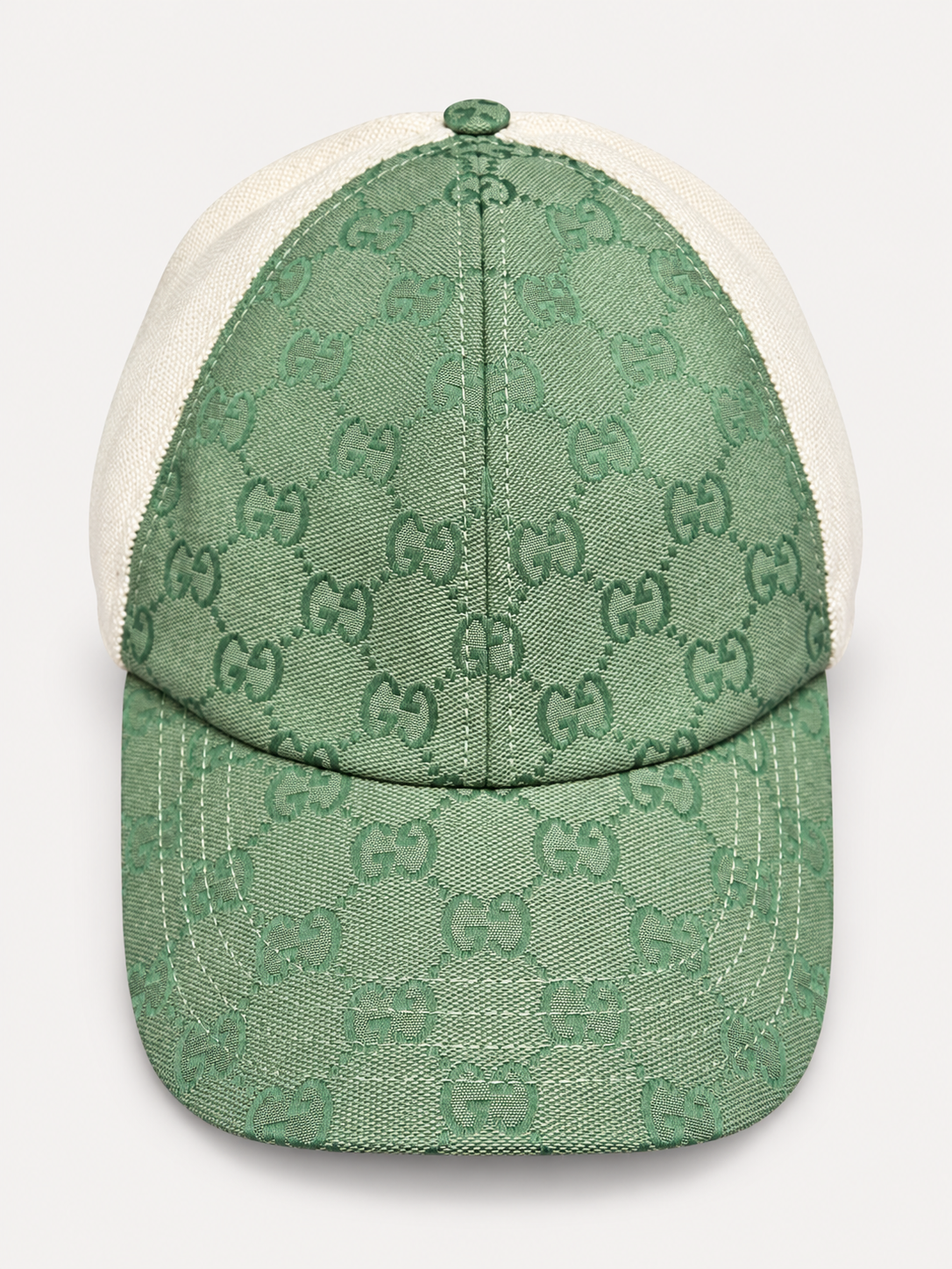 Gucci Green Monogram Baseball Hat 58cm