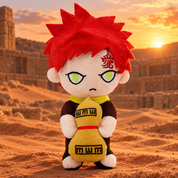 Gaara 30 cm plush in a desert arena