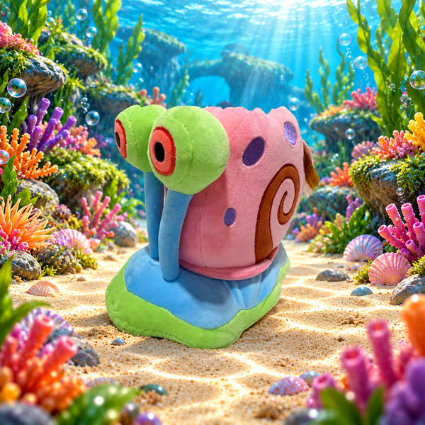 Gary Plush on a clean colorful underwater background