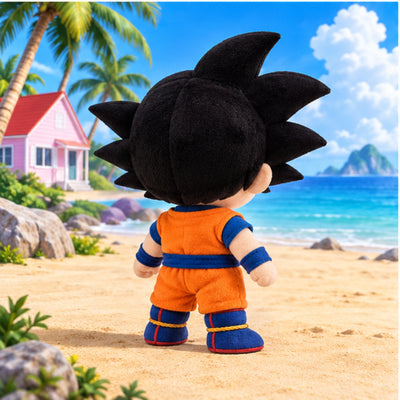 Goku plush rear view