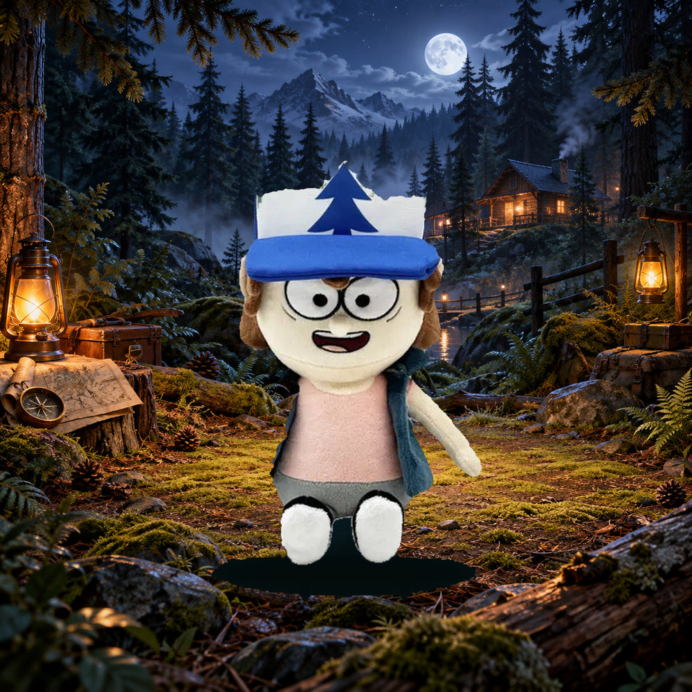 Dipper Pines Plush on premium mystery forest background