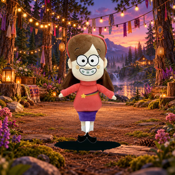Mabel Pines Plush on premium mystery forest background