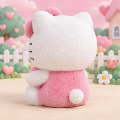 Hello Kitty Heart Plush rear view