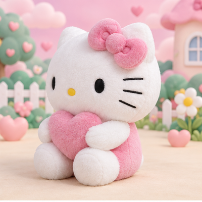 Hello Kitty Heart Plush side view