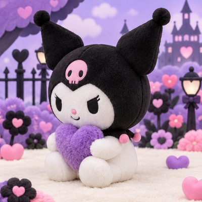 Kuromi Heart Plush side view