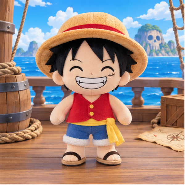 Luffy plush front view