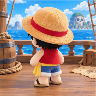 Luffy plush rear view