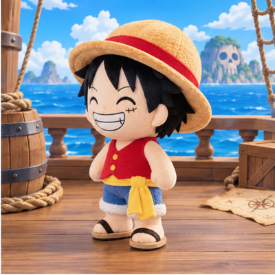 Luffy plush side view