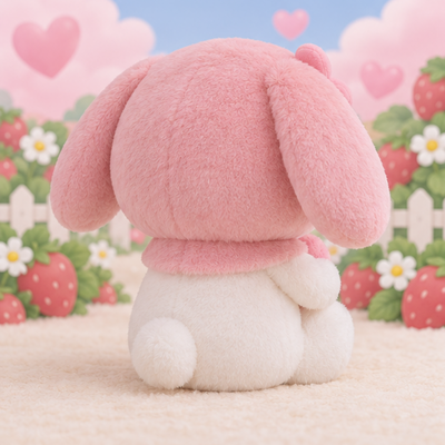 My Melody Heart Plush rear view