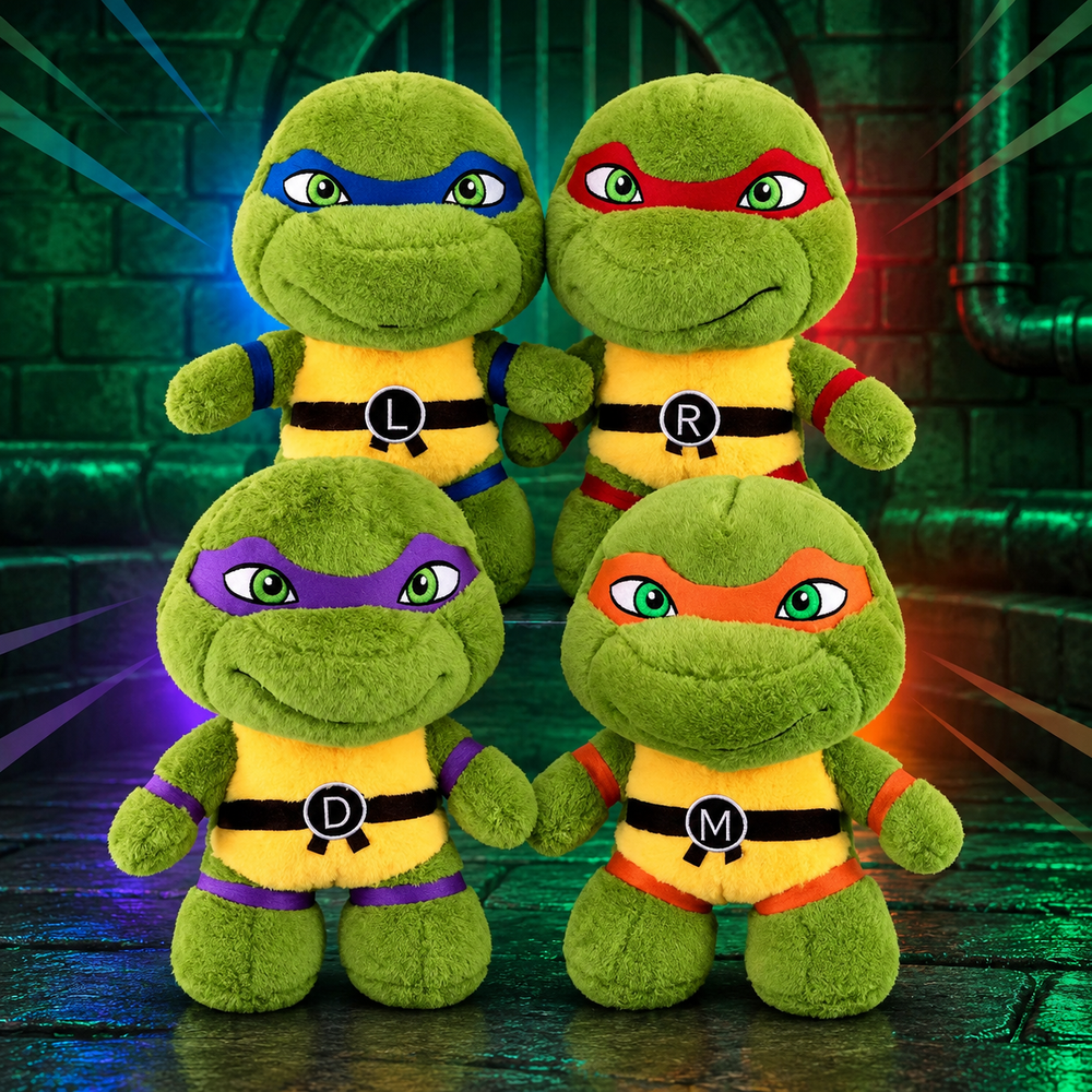 Complete four turtle plush team bundle