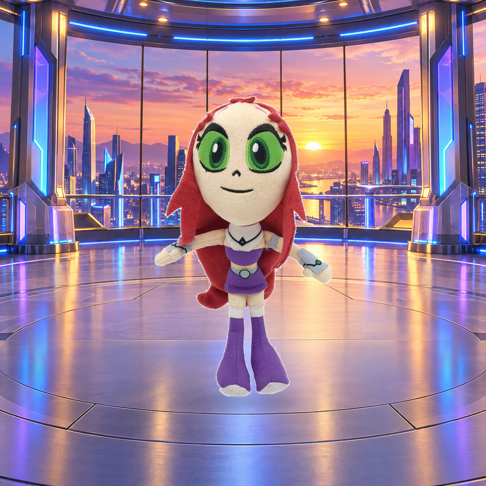 Starfire Plush on a clean futuristic tower background