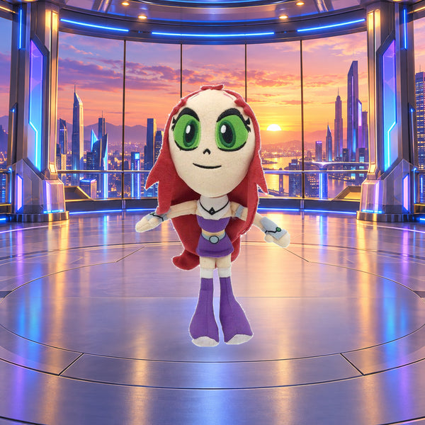 Starfire Plush on a clean futuristic tower background